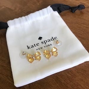 Kate Spade yellow bow studs